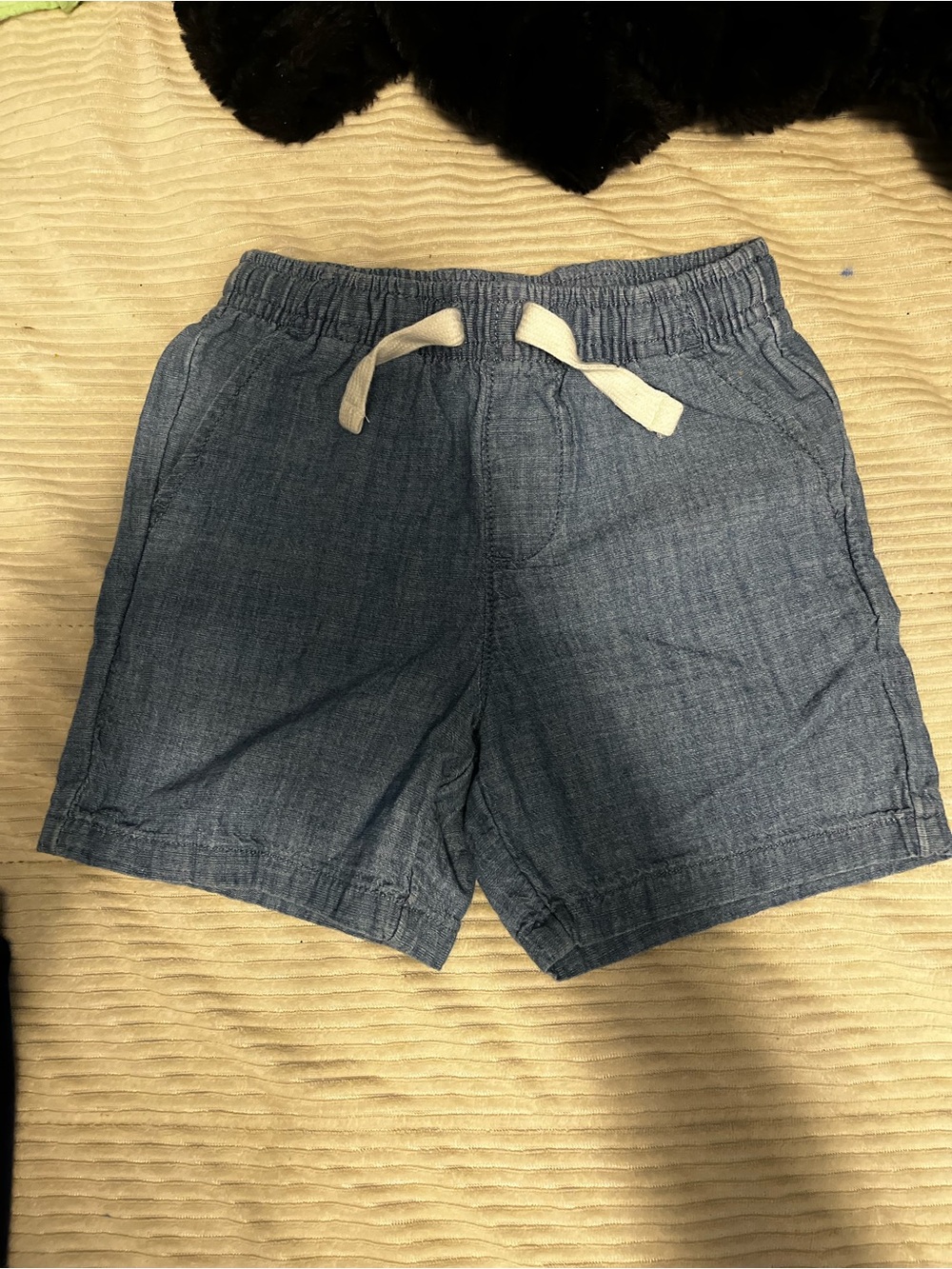 wonder nation Light Blue Elastic Waist Shorts with White Drawstring